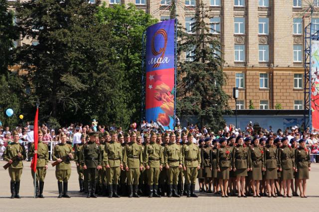 Парад на Соборной площади. 9 мая 2013 года, г.Белгород